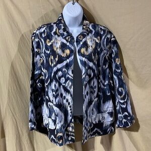 Chico’s Size XL (3) Stylish Patterned Jacket
